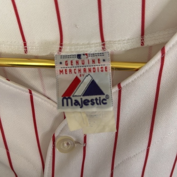 Vintage majestic Philadelphia Phillies pinstripe baseball jersey no name,unisex - Picture 5 of 9